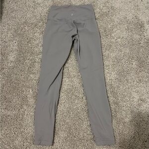 Gray High-Waisted Cropped Lululemon Leggings